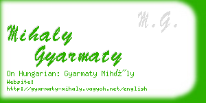 mihaly gyarmaty business card